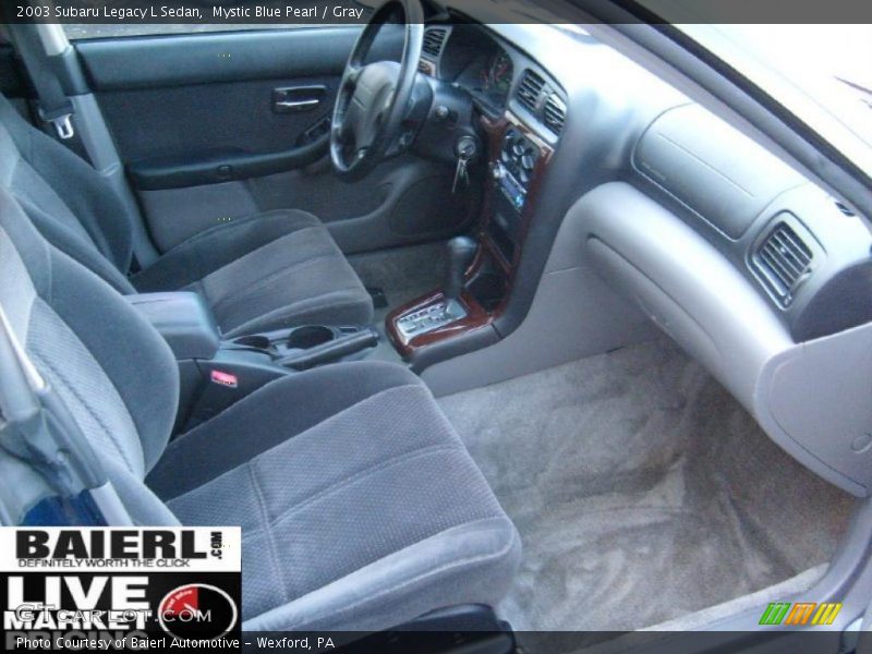 Mystic Blue Pearl / Gray 2003 Subaru Legacy L Sedan
