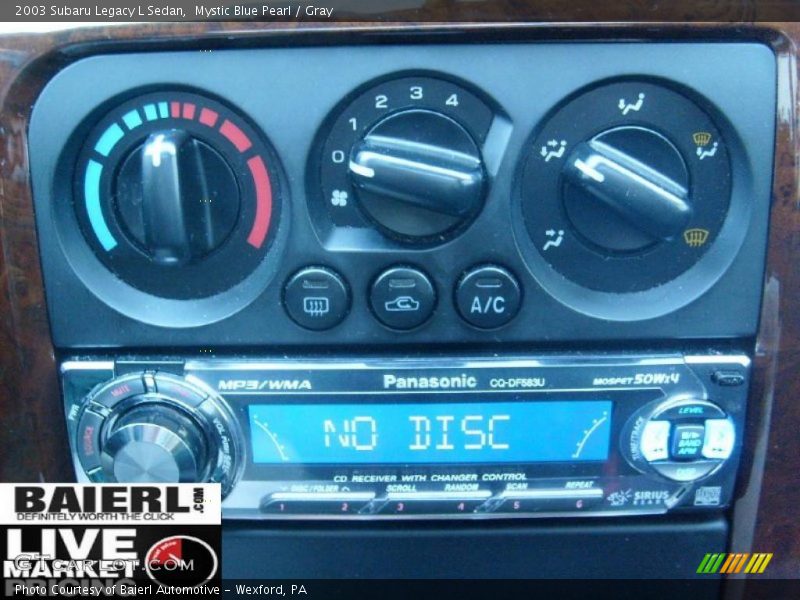 Mystic Blue Pearl / Gray 2003 Subaru Legacy L Sedan