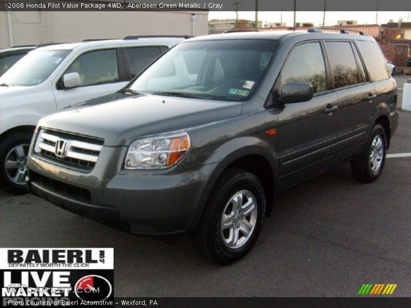 Aberdeen Green Metallic / Gray 2008 Honda Pilot Value Package 4WD