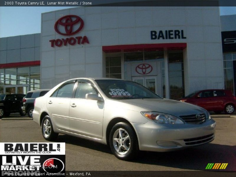 Lunar Mist Metallic / Stone 2003 Toyota Camry LE