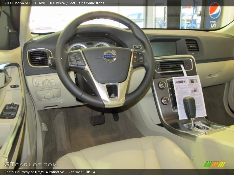 Ice White / Soft Beige/Sandstone 2011 Volvo S60 T6 AWD