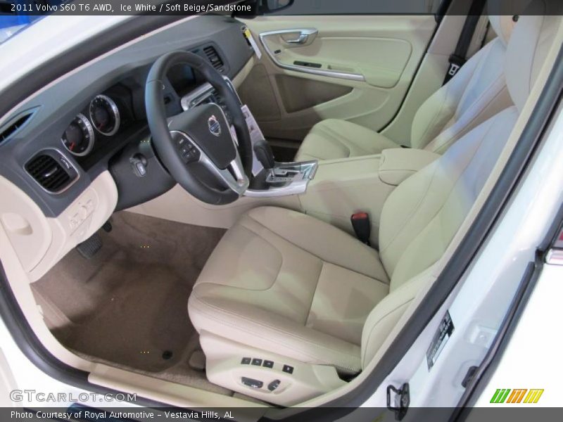 Ice White / Soft Beige/Sandstone 2011 Volvo S60 T6 AWD