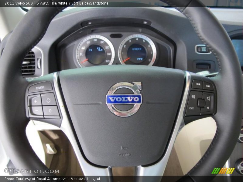 Ice White / Soft Beige/Sandstone 2011 Volvo S60 T6 AWD