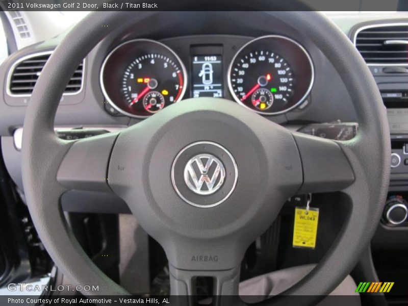 Black / Titan Black 2011 Volkswagen Golf 2 Door