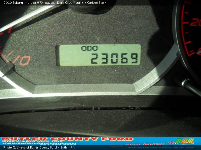 Dark Gray Metallic / Carbon Black 2010 Subaru Impreza WRX Wagon
