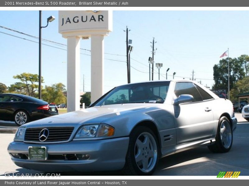 Brilliant Silver Metallic / Ash 2001 Mercedes-Benz SL 500 Roadster