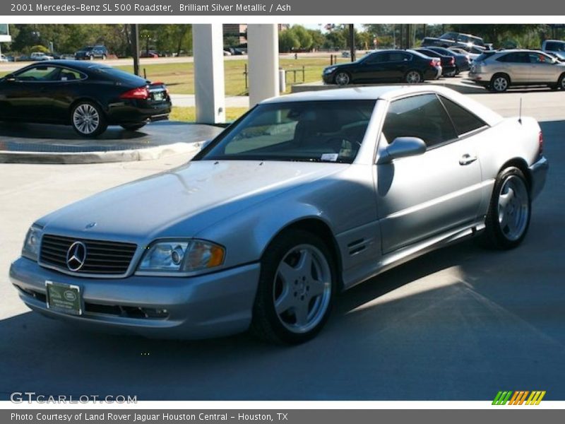 Brilliant Silver Metallic / Ash 2001 Mercedes-Benz SL 500 Roadster
