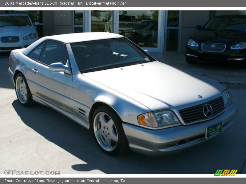 Brilliant Silver Metallic / Ash 2001 Mercedes-Benz SL 500 Roadster