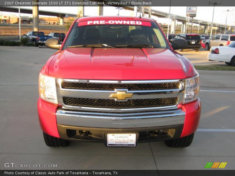 Victory Red / Ebony Black 2007 Chevrolet Silverado 1500 LT Z71 Extended Cab 4x4
