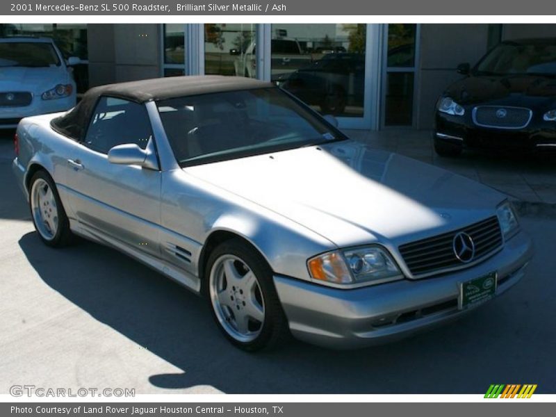 Brilliant Silver Metallic / Ash 2001 Mercedes-Benz SL 500 Roadster