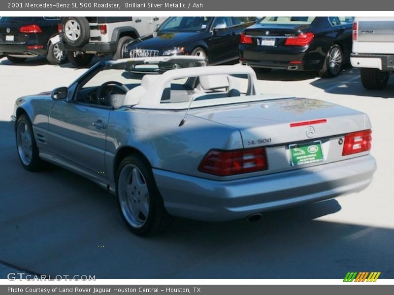 Brilliant Silver Metallic / Ash 2001 Mercedes-Benz SL 500 Roadster