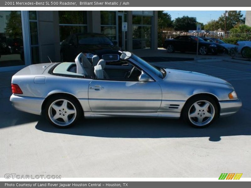 Brilliant Silver Metallic / Ash 2001 Mercedes-Benz SL 500 Roadster