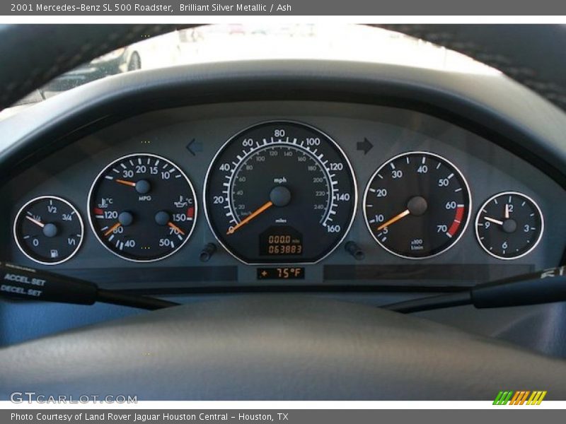 Brilliant Silver Metallic / Ash 2001 Mercedes-Benz SL 500 Roadster