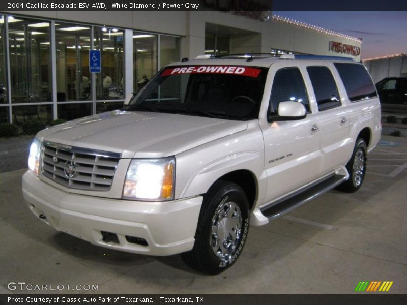 White Diamond / Pewter Gray 2004 Cadillac Escalade ESV AWD