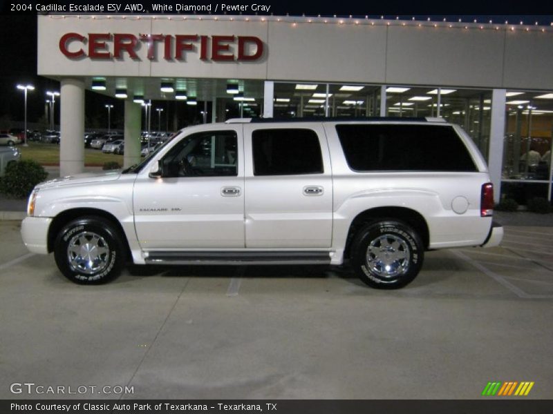 White Diamond / Pewter Gray 2004 Cadillac Escalade ESV AWD