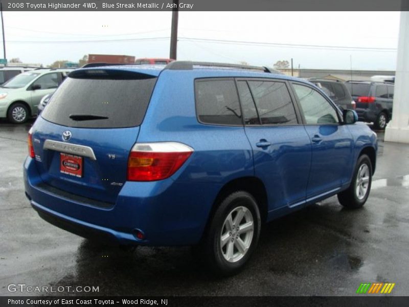 Blue Streak Metallic / Ash Gray 2008 Toyota Highlander 4WD