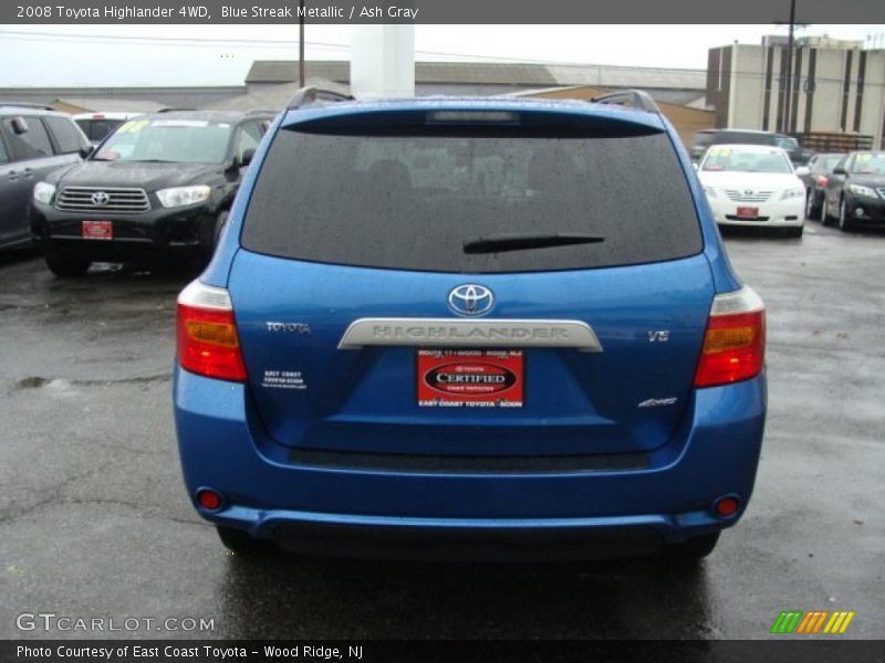 Blue Streak Metallic / Ash Gray 2008 Toyota Highlander 4WD
