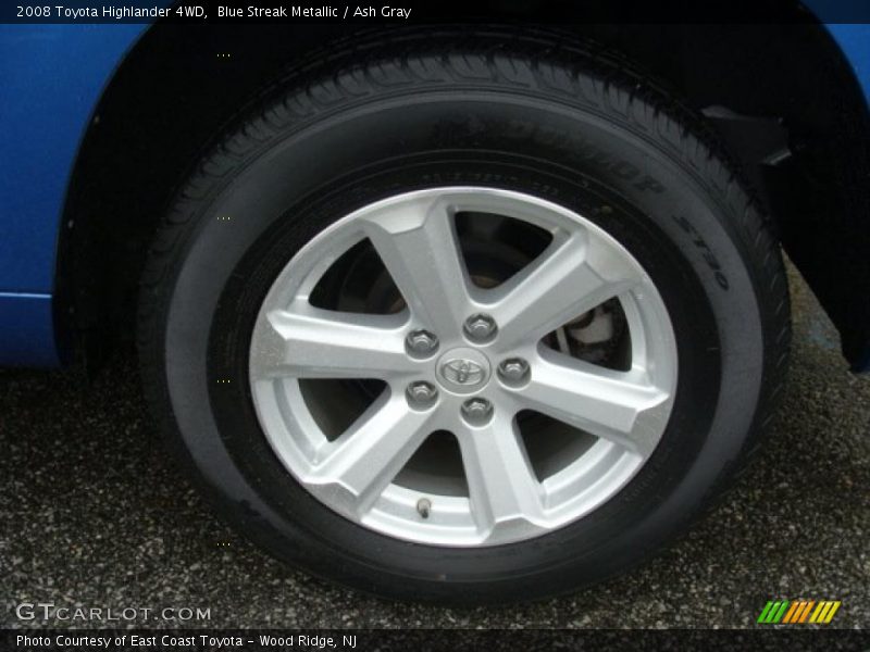 Blue Streak Metallic / Ash Gray 2008 Toyota Highlander 4WD