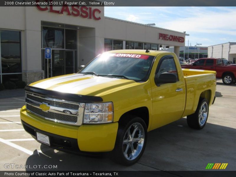 Yellow / Ebony 2008 Chevrolet Silverado 1500 LT Regular Cab