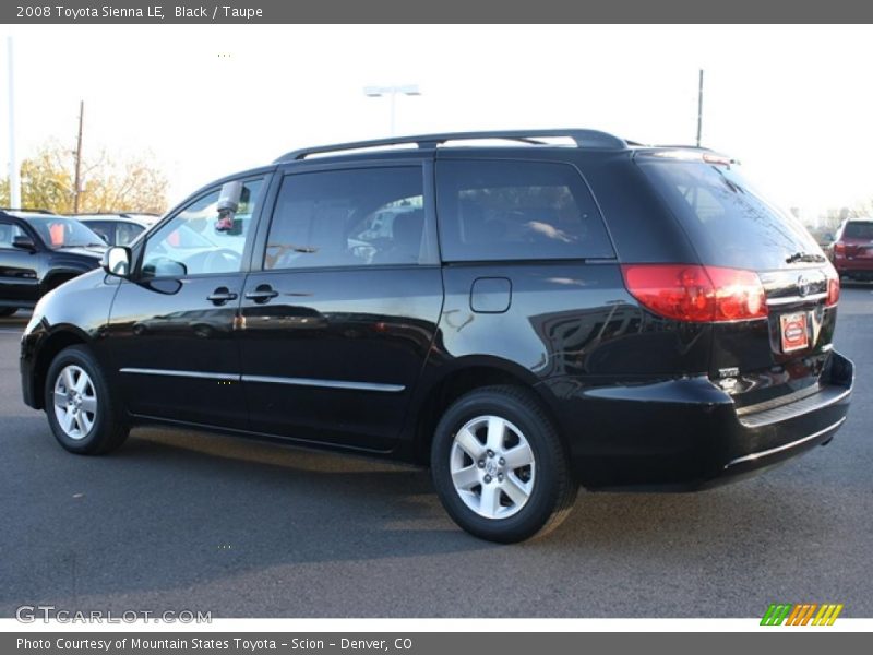Black / Taupe 2008 Toyota Sienna LE