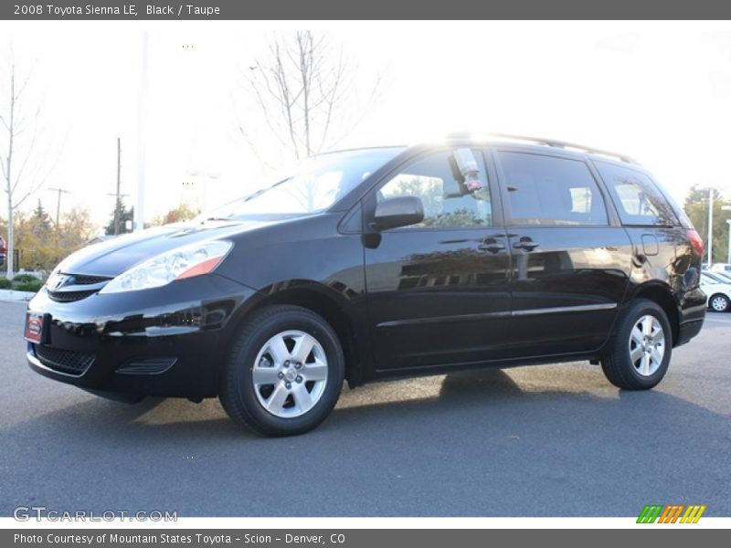 Black / Taupe 2008 Toyota Sienna LE