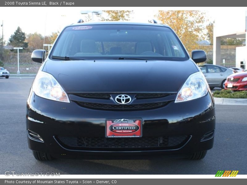 Black / Taupe 2008 Toyota Sienna LE