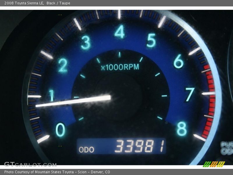 Black / Taupe 2008 Toyota Sienna LE