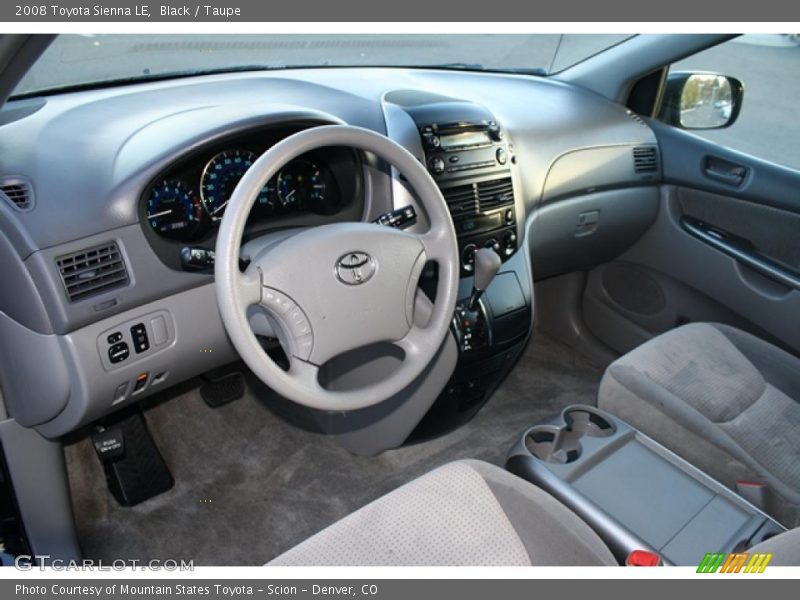 Black / Taupe 2008 Toyota Sienna LE