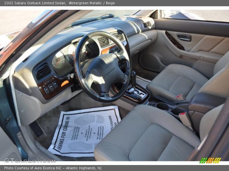 Wintergreen Metallic / Beige 2002 Subaru Outback Limited Sedan