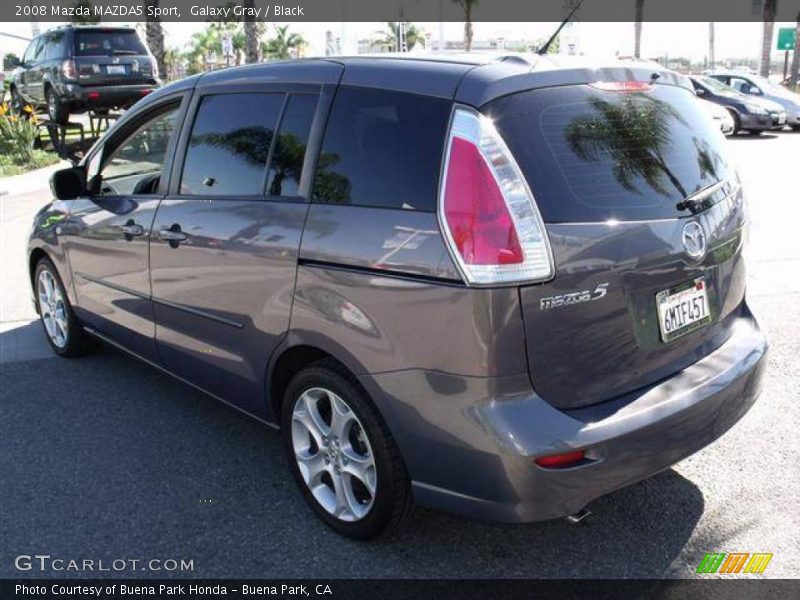 Galaxy Gray / Black 2008 Mazda MAZDA5 Sport