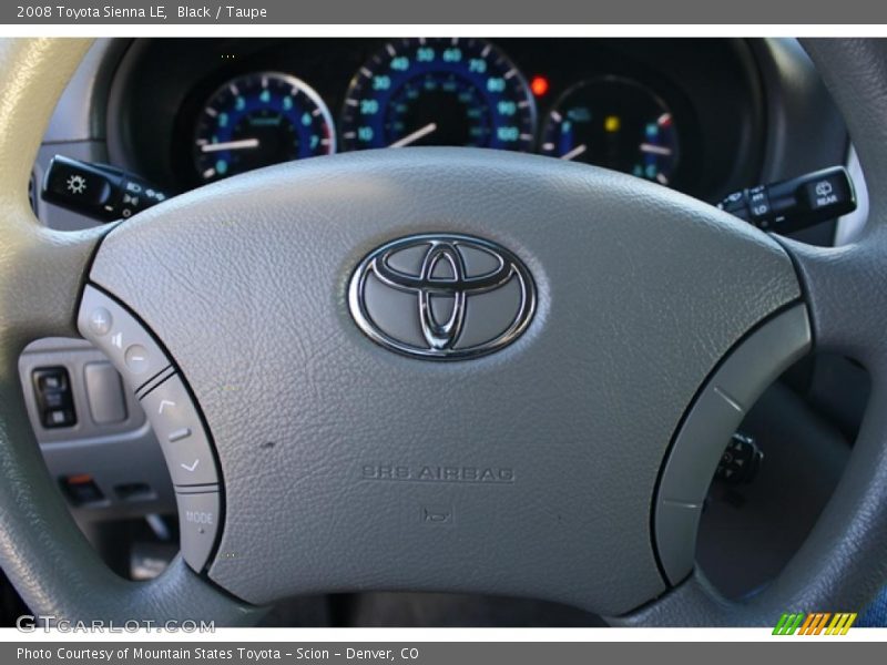 Black / Taupe 2008 Toyota Sienna LE