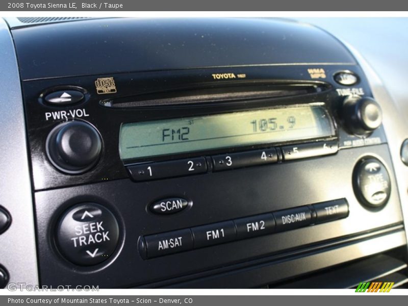 Black / Taupe 2008 Toyota Sienna LE