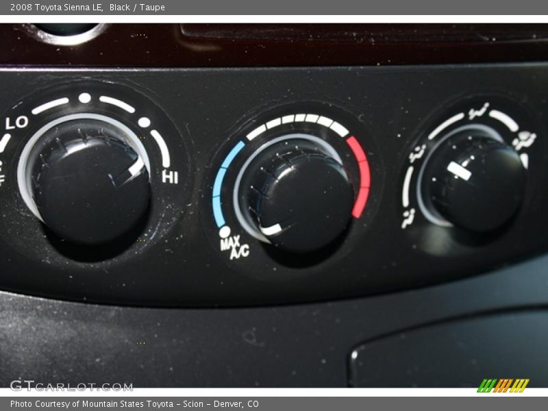 Black / Taupe 2008 Toyota Sienna LE