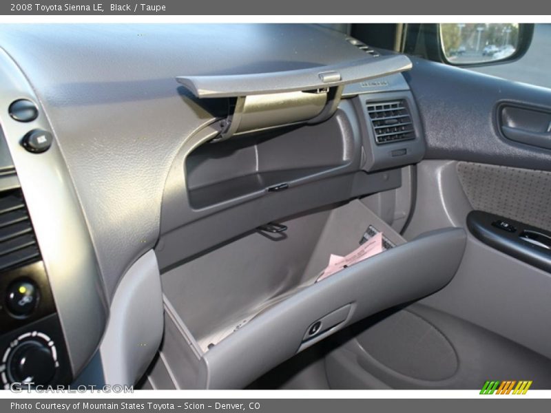 Black / Taupe 2008 Toyota Sienna LE