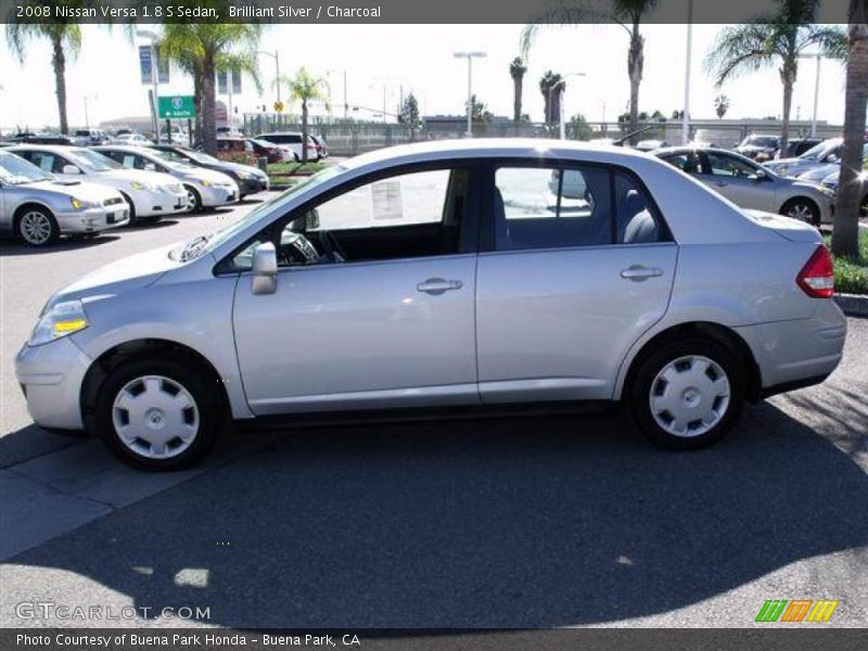 Brilliant Silver / Charcoal 2008 Nissan Versa 1.8 S Sedan