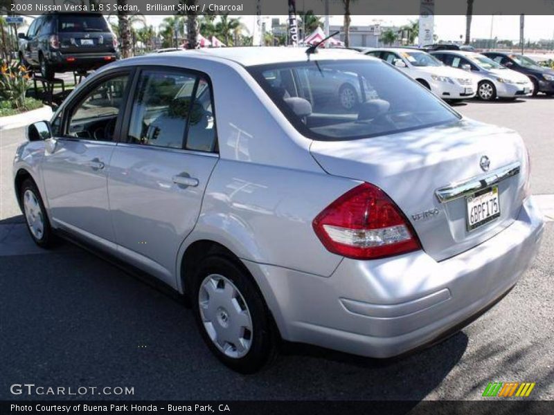 Brilliant Silver / Charcoal 2008 Nissan Versa 1.8 S Sedan