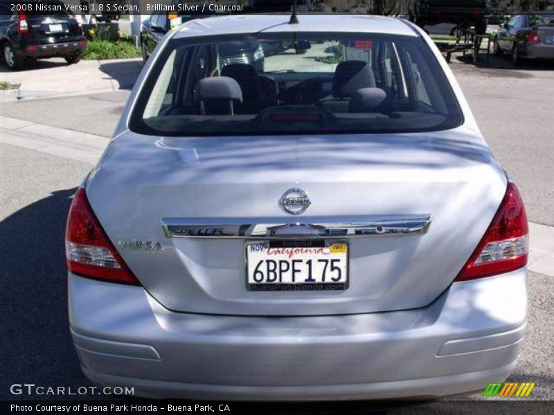 Brilliant Silver / Charcoal 2008 Nissan Versa 1.8 S Sedan