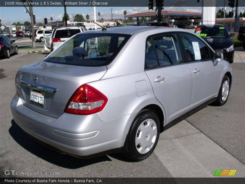 Brilliant Silver / Charcoal 2008 Nissan Versa 1.8 S Sedan