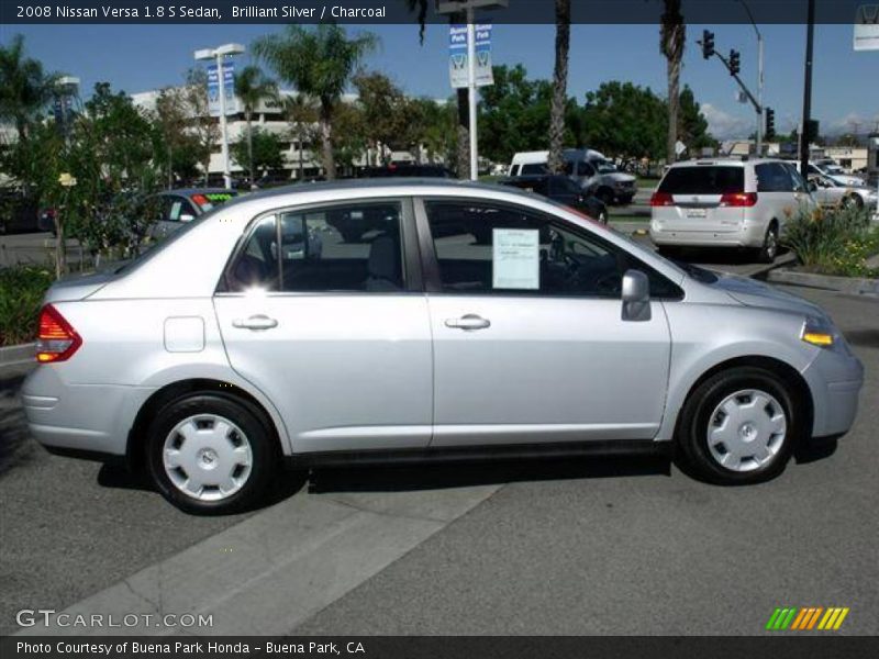 Brilliant Silver / Charcoal 2008 Nissan Versa 1.8 S Sedan
