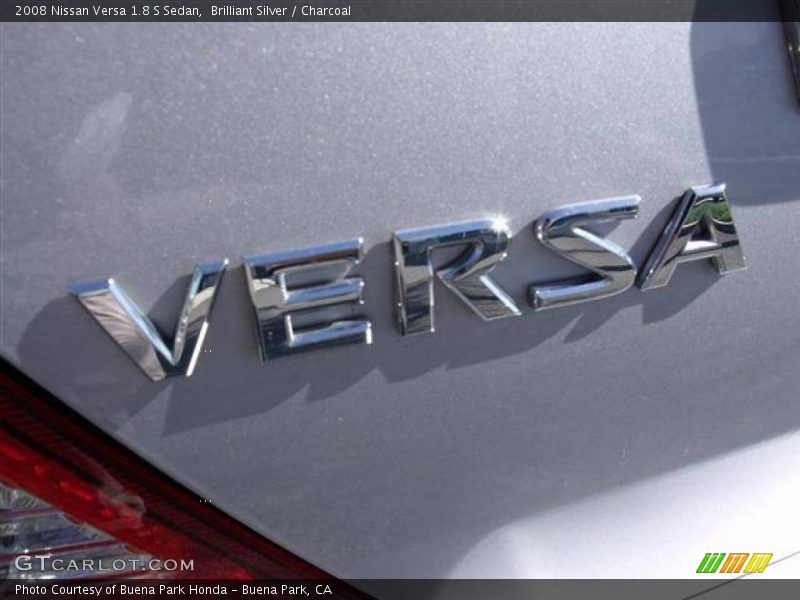 Brilliant Silver / Charcoal 2008 Nissan Versa 1.8 S Sedan