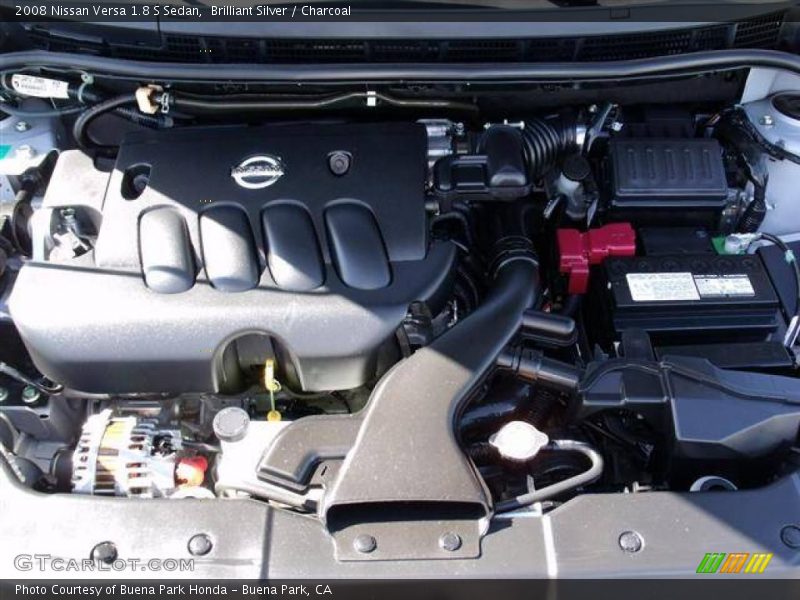 Brilliant Silver / Charcoal 2008 Nissan Versa 1.8 S Sedan