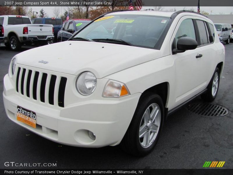 Stone White / Pastel Slate Gray 2007 Jeep Compass Sport 4x4
