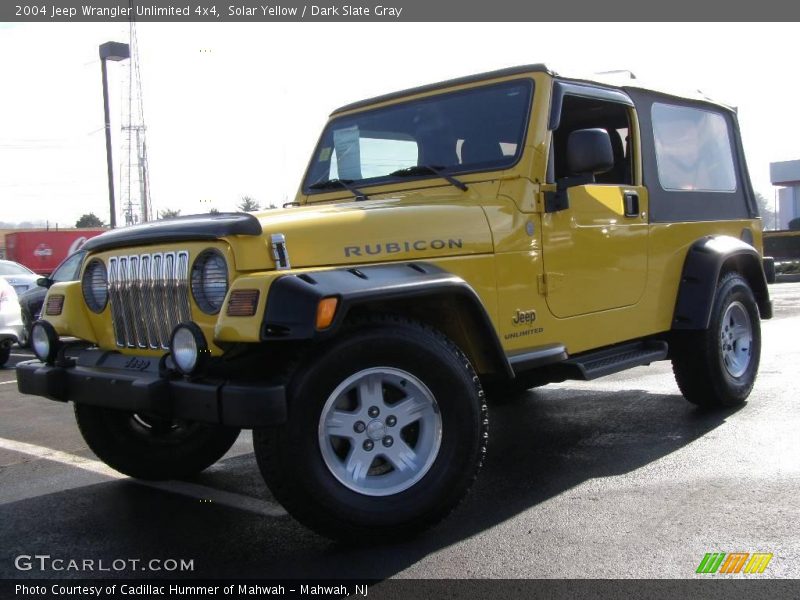 Solar Yellow / Dark Slate Gray 2004 Jeep Wrangler Unlimited 4x4