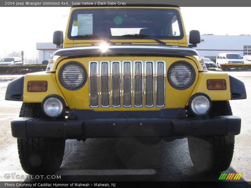 Solar Yellow / Dark Slate Gray 2004 Jeep Wrangler Unlimited 4x4