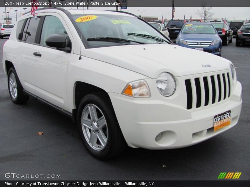 Stone White / Pastel Slate Gray 2007 Jeep Compass Sport 4x4
