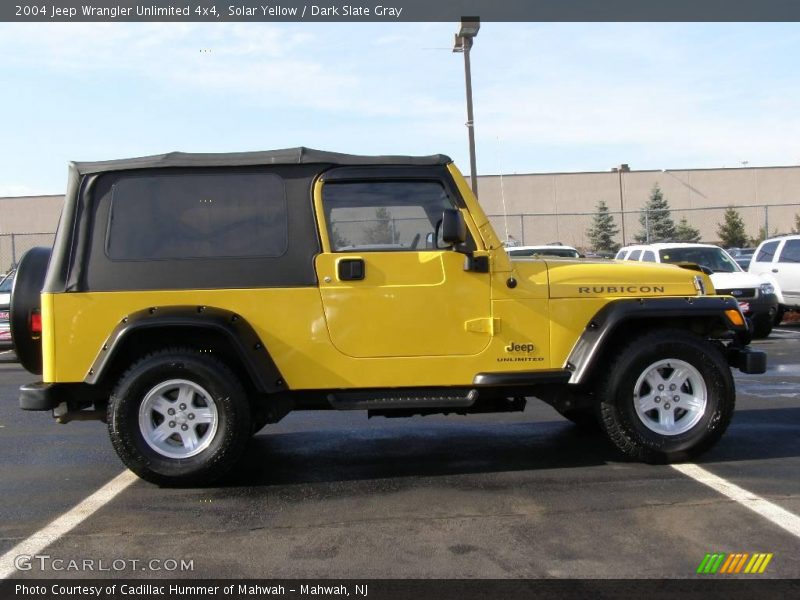 Solar Yellow / Dark Slate Gray 2004 Jeep Wrangler Unlimited 4x4