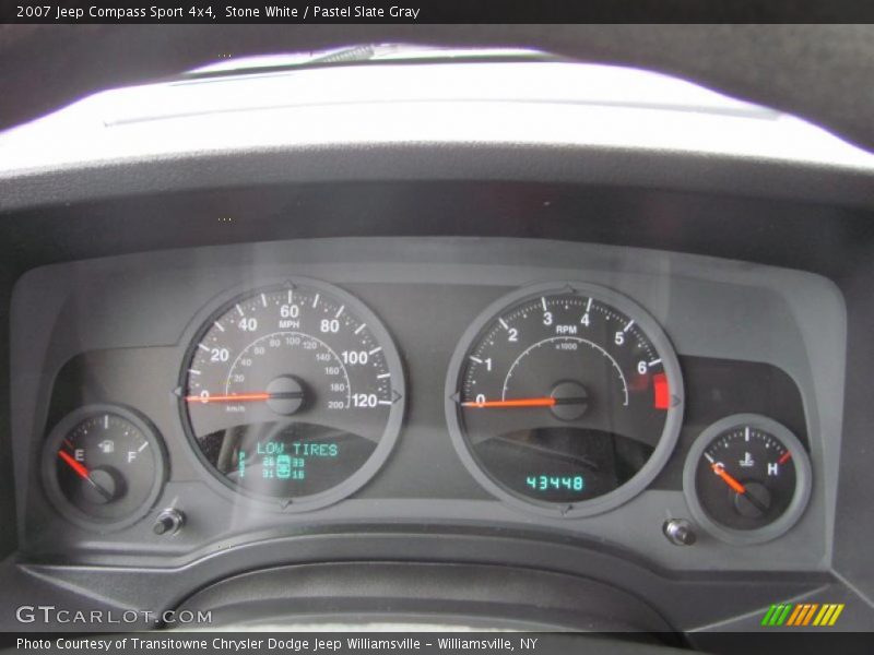 Stone White / Pastel Slate Gray 2007 Jeep Compass Sport 4x4