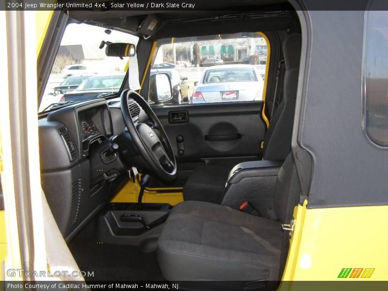 Solar Yellow / Dark Slate Gray 2004 Jeep Wrangler Unlimited 4x4