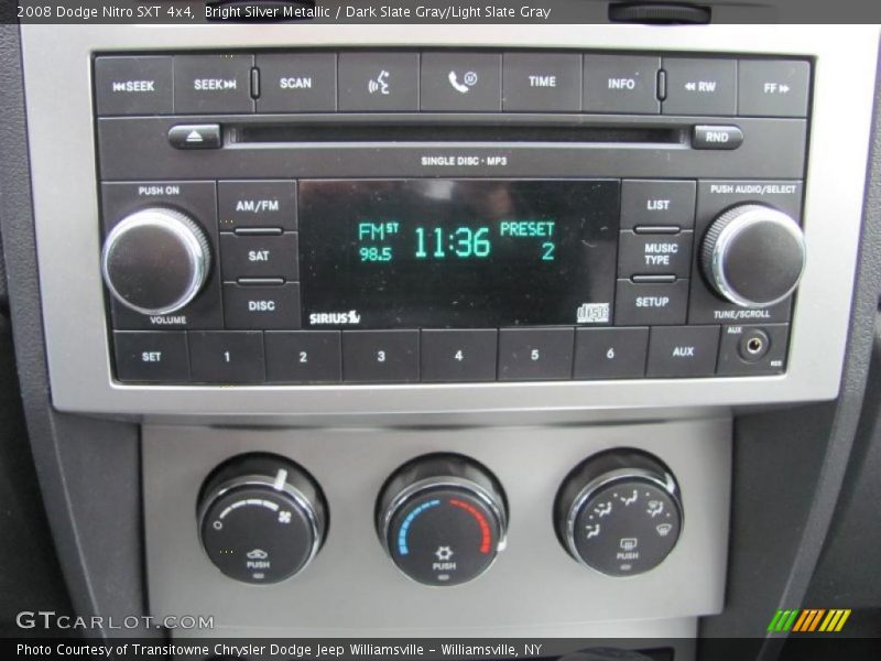 Bright Silver Metallic / Dark Slate Gray/Light Slate Gray 2008 Dodge Nitro SXT 4x4