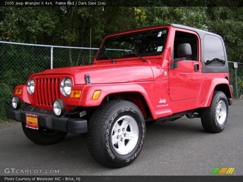 Flame Red / Dark Slate Gray 2005 Jeep Wrangler X 4x4